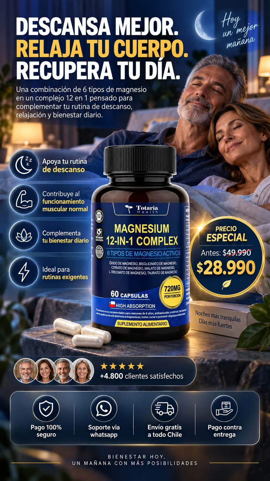 Magnesium 12-en-1- complex™ — La fórmula definitiva para tu bienestar