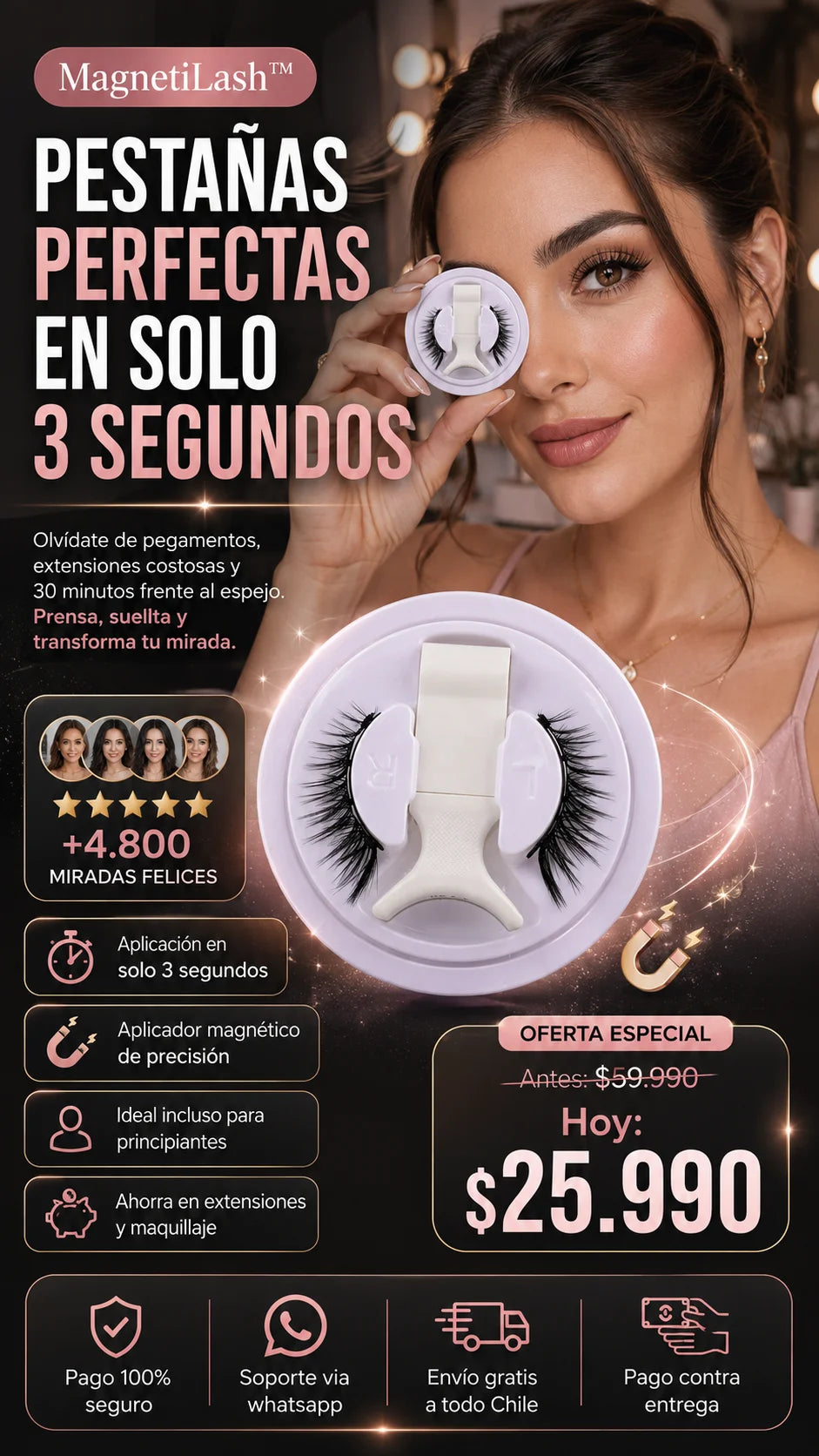 Magnetic Lash™ – Mirada de impacto y volumen perfecto en 3 segundos.