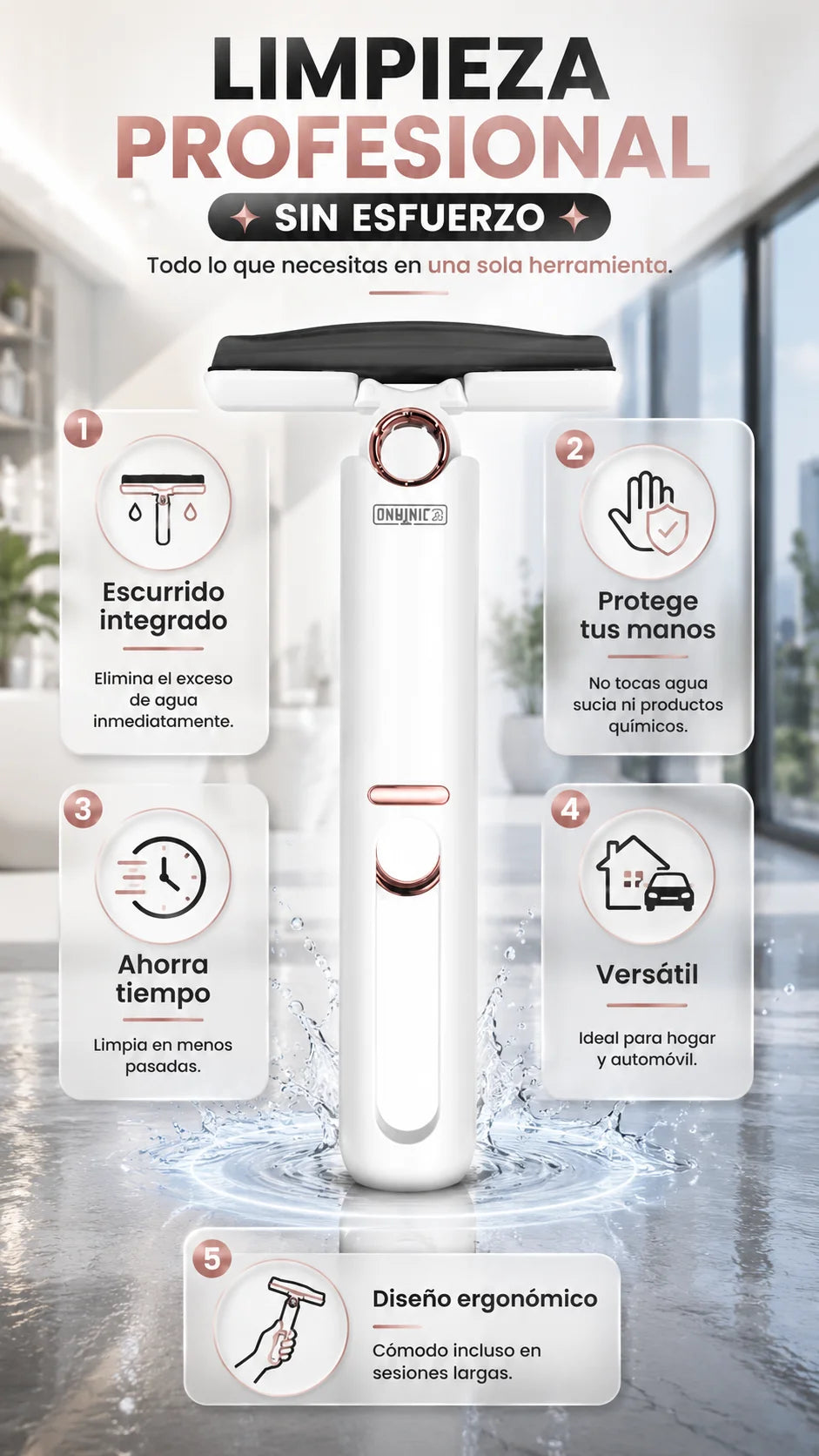 HydroWipe™ La mini mopa que absorbe todo sin esfuerzo. Lleva 2 y paga 1