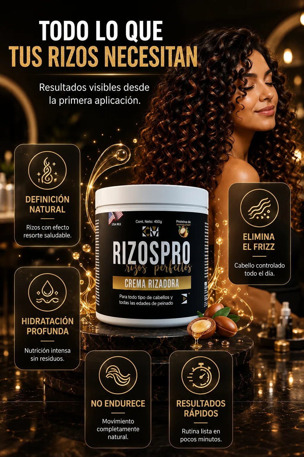 Rizos Pro™ (400grs) - Tus rulos perfectos, definidos e hidratados siempre.