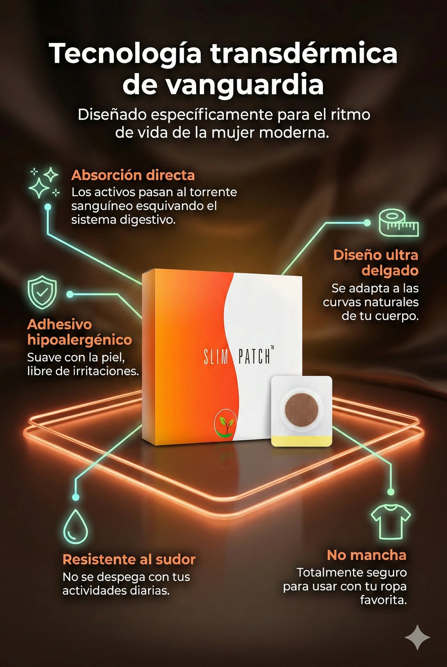OFERTA 2X1 Slim Patch™: Quema grasa rebelde con tecnología transdérmica. 30 parches por caja