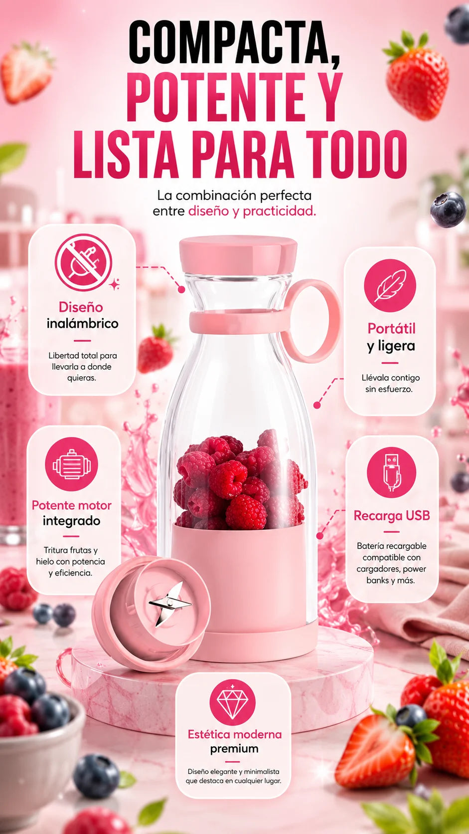 SmoothieCup™ | Batidos perfectos al instante y sin cables.