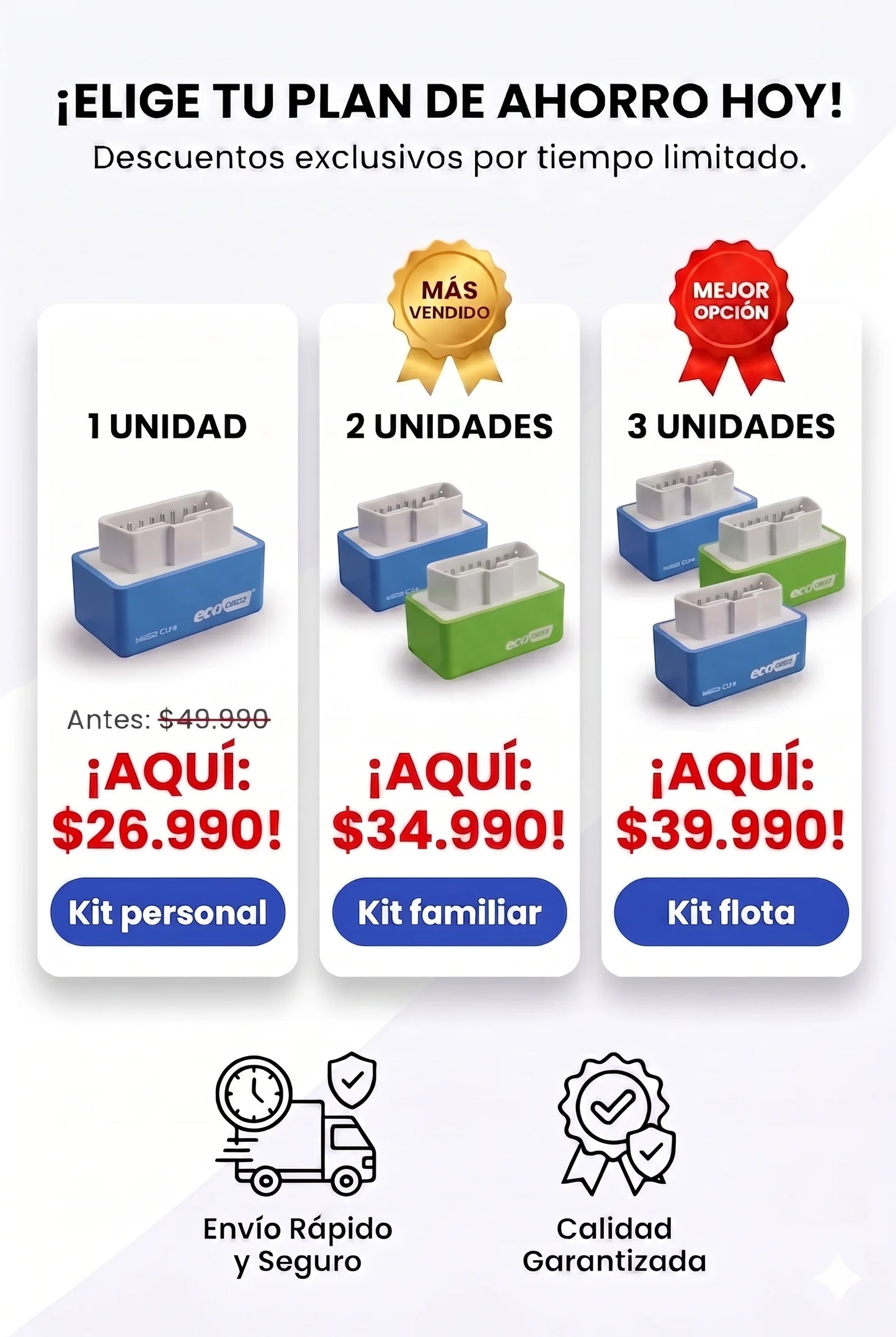 Eco OBD2 Elite™:Maximiza tus kilómetros por mucho menos dinero 💰