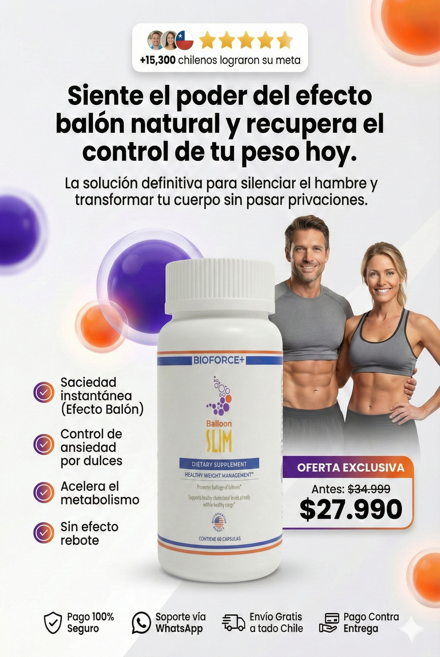 Balloon Slim 60 Caps.™ Método Seguro de Pérdida de Peso