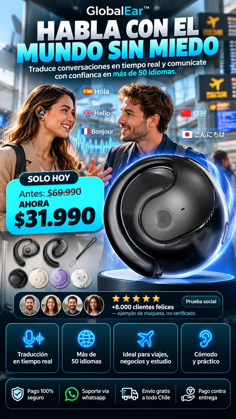 GlobalEar™ – Comunícate fluidamente en cualquier parte del planeta.
