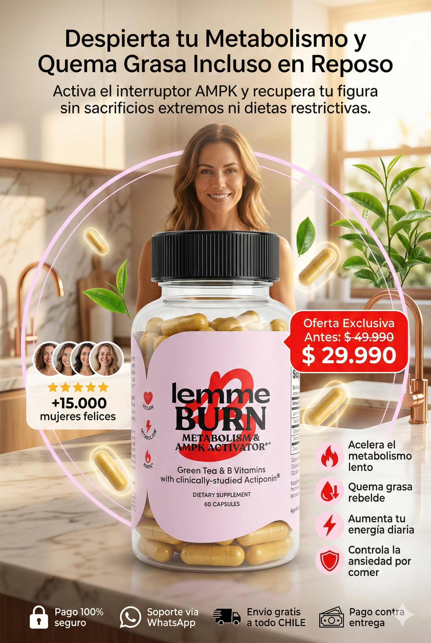 Lemme Burn™: Quema grasa clínicamente comprobada con Actiponin®.