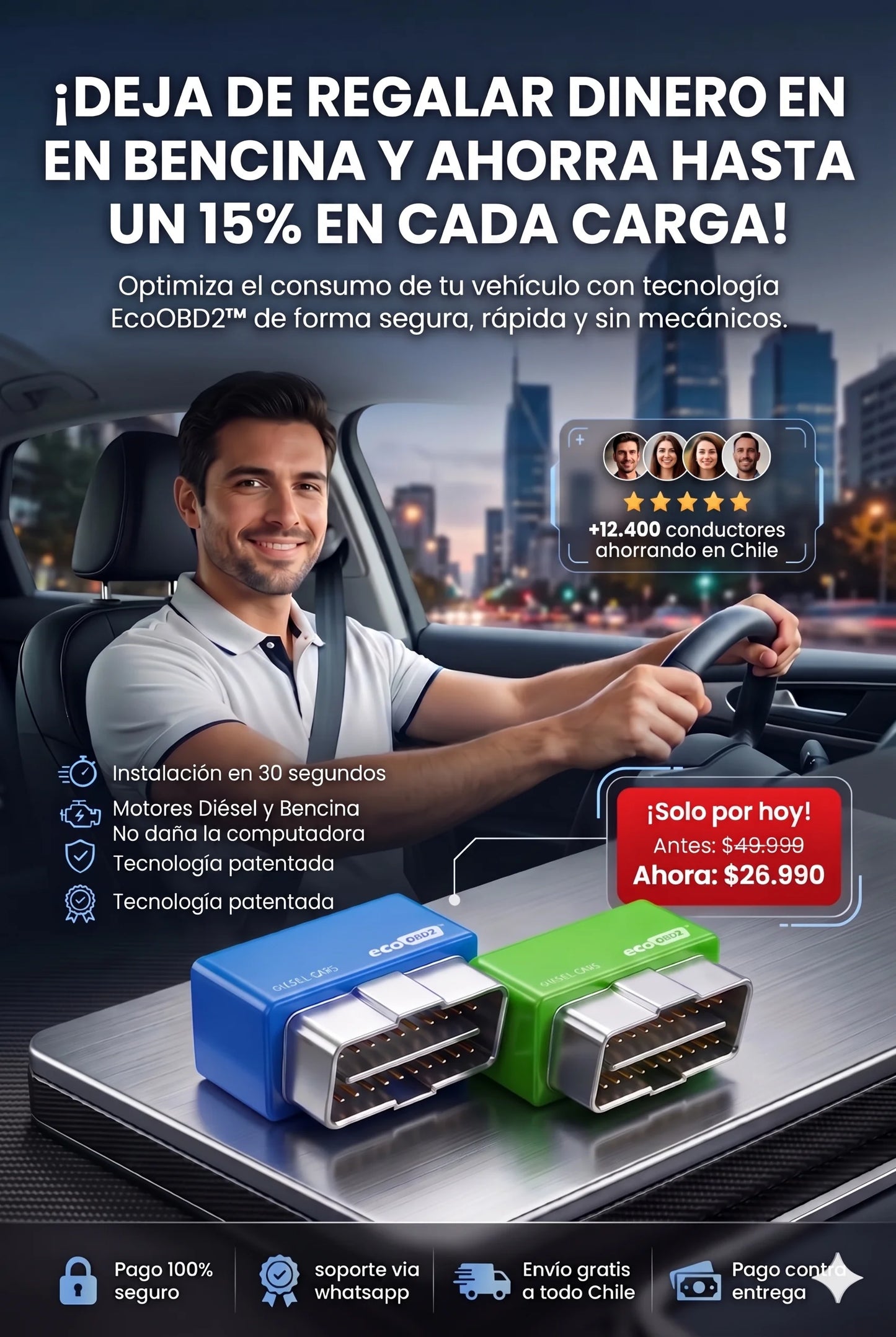 Eco OBD2 Elite™:Maximiza tus kilómetros por mucho menos dinero 💰