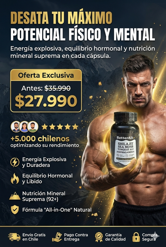 Shilajit BetterAlt™ – Energía, Fuerza y 92 Minerales en Cada Cápsula