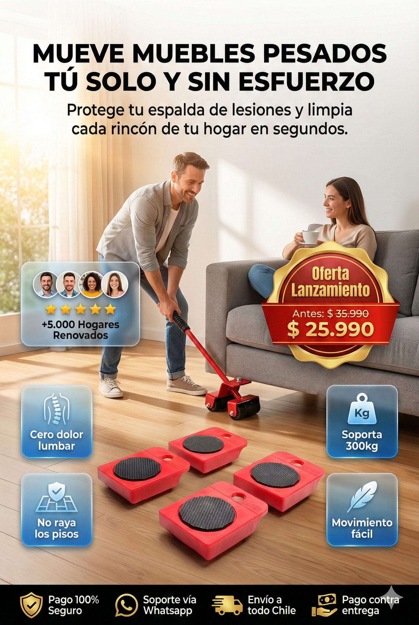 Kit Titan™- la solución para deslizar sin rayar tus pisos
