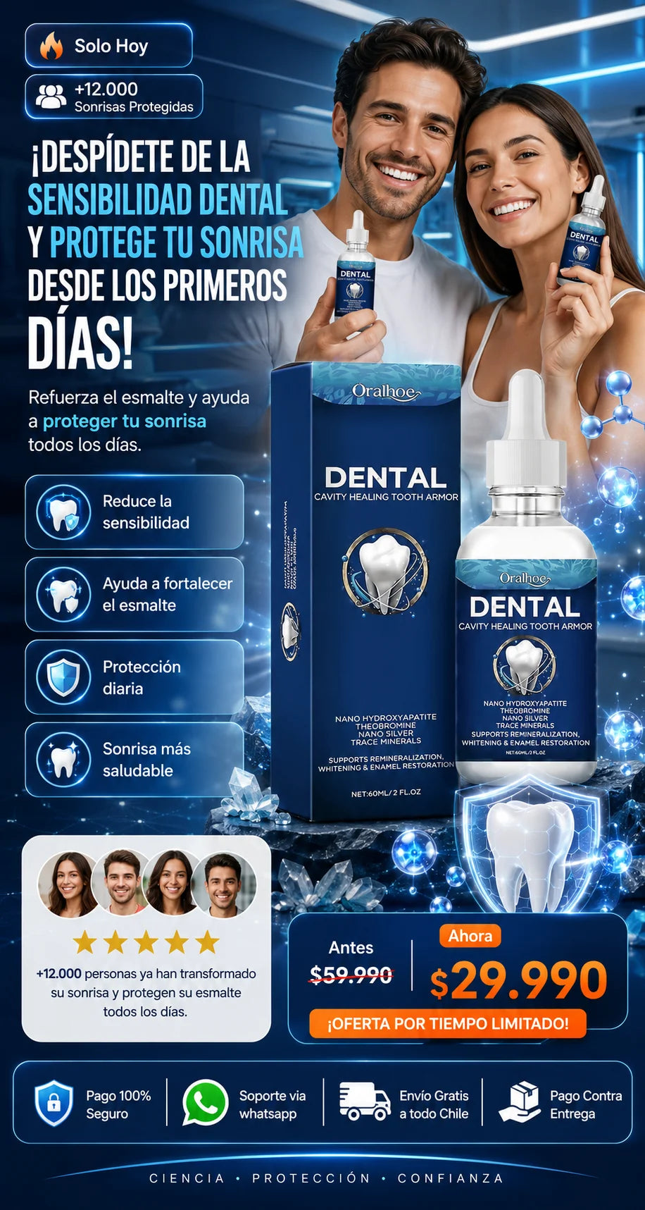 Dental Cavity™ – Restauración profunda contra sensibilidad y caries iniciales 🦷