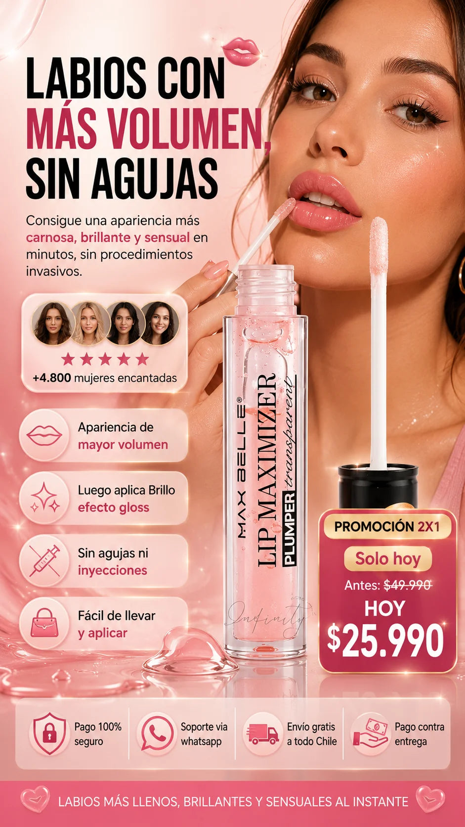 Lip Maximizer™ (OFERTA 2X1) – El secreto para labios carnosos e irresistibles al instante.