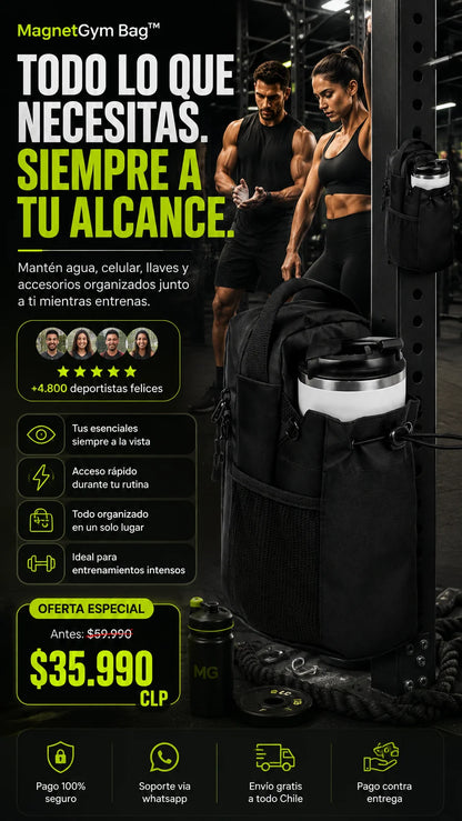 MagnetGym Bag™ - El organizador definitivo para entrenar sin preocupaciones.