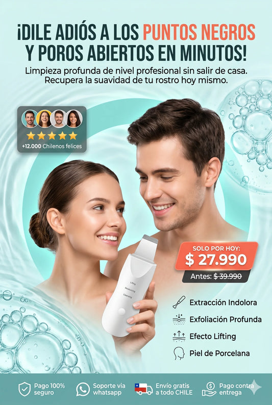 SkinClean Pro-Espatula Facial Ultrasonica Exfoliante