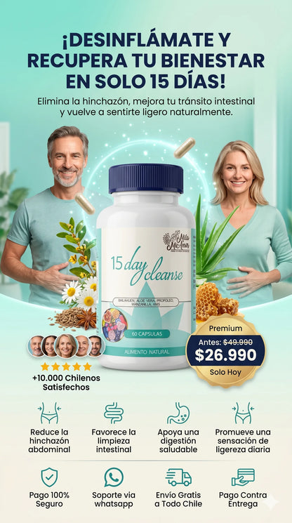 15 Day Cleanse™: Tu limpieza digestiva 100% natural.