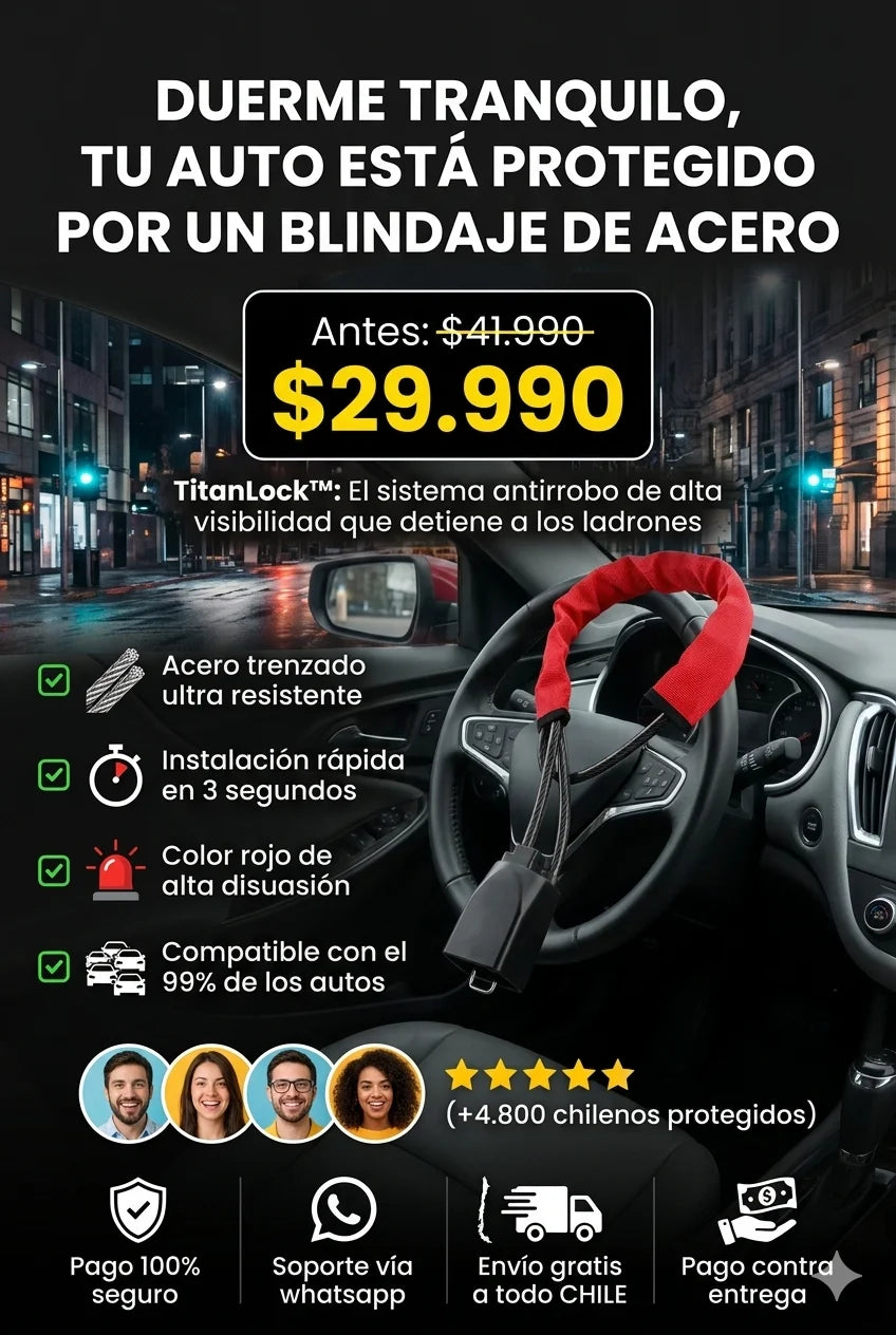 TitanLock™ Blindaje de volante ultra rápido que protege tu auto siempre 🔒.