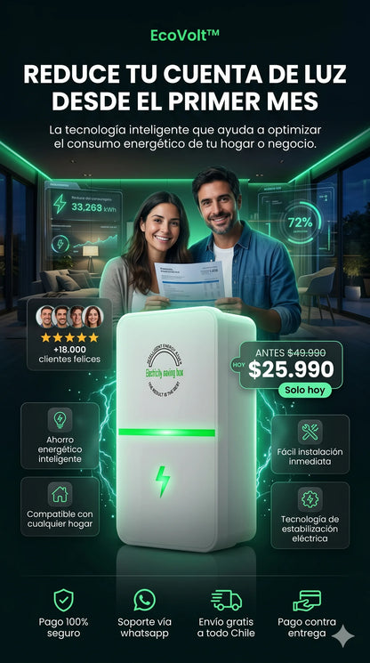 EcoVolt™: Reduce tu factura eléctrica al instante.