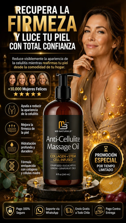 Aceite M3 Naturals™ Secreto reafirmante avanzado con colágeno y células madre.
