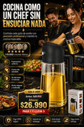 OilMaster™ Dispensador de aceite 2 en 1 para mayor precisión en tus preparaciones. (Lleva 3 y Paga 1)