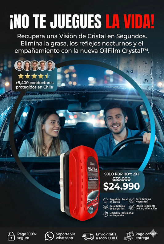 OFERTA 2X1-Esponja OilFilm Crystal™:Seguridad total con cristales siempre invisibles y limpios.