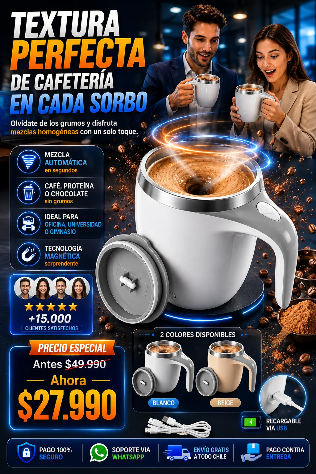 SpinMug™ Despídete de los grumos para siempre.