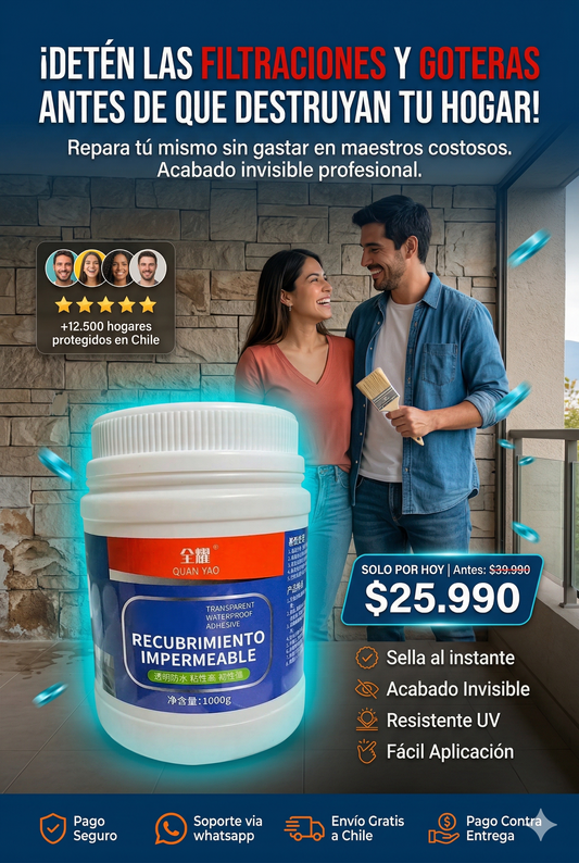 Membrana Hidrofóbica Instantánea™ 1000cc: Sella fisuras y previene filtraciones al instante.