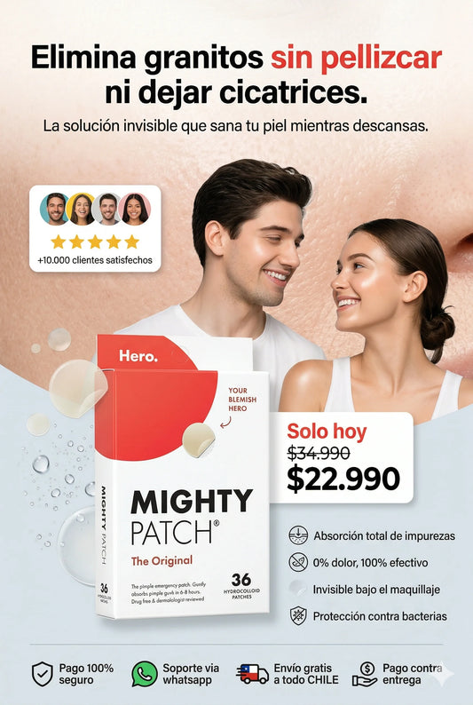 Mighty Patch™: Adiós Acné y Granos Visibles con Tecnología Hidrocoloide.