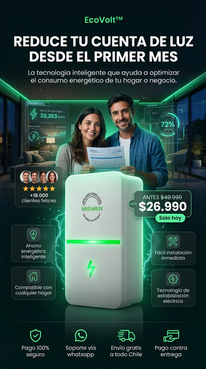 EcoVolt™: Reduce tu factura eléctrica al instante.