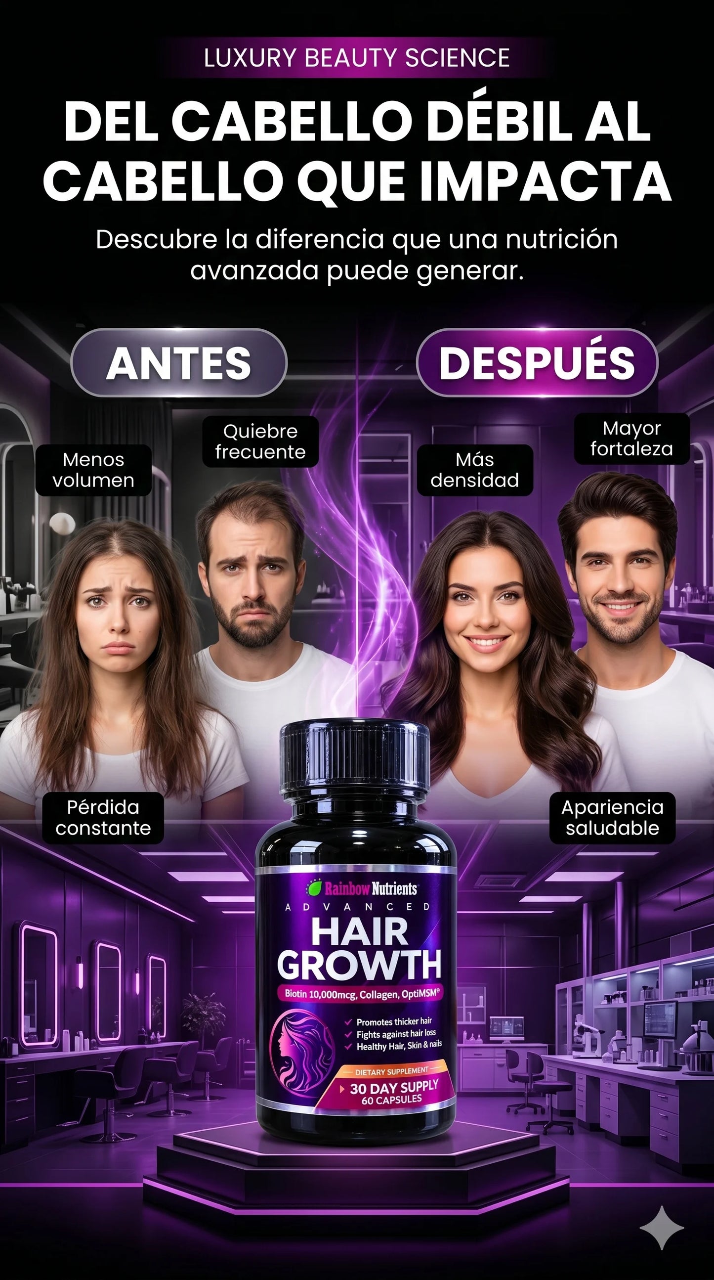 Advanced Hair Growth™Detén la caída, recupera tu brillo.