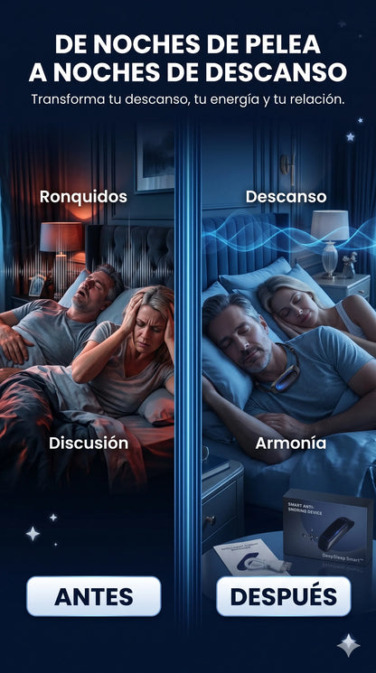 DeepSleep Smart™ -Tecnología inteligente que elimina ronquidos al instante.