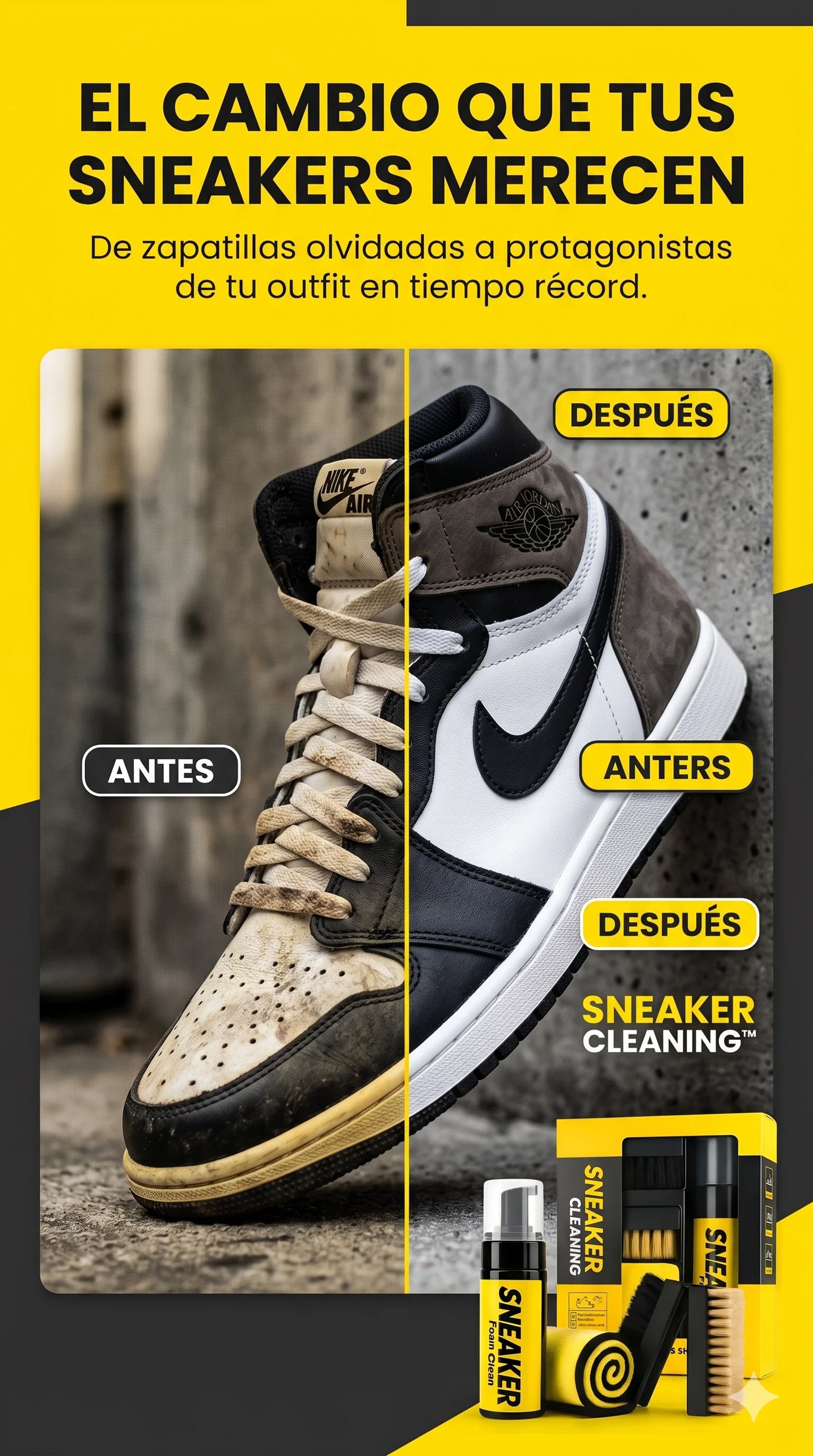 Kit SneakerPro™:Limpieza profesional para tu calzado favorito.