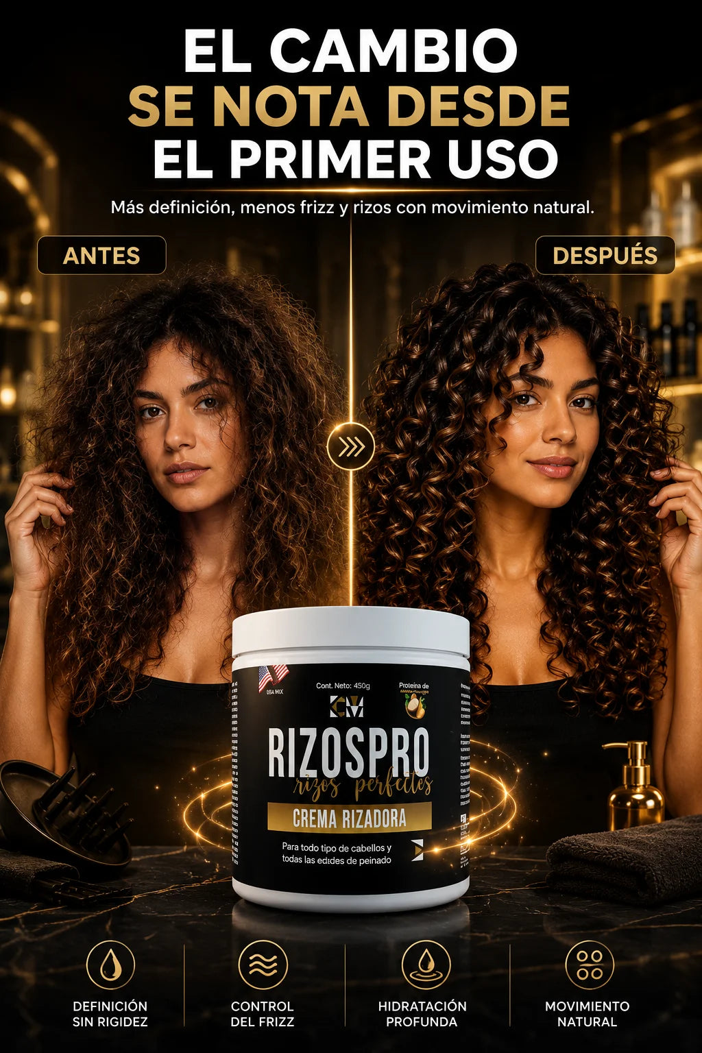 Rizos Pro™ (400grs) - Tus rulos perfectos, definidos e hidratados siempre.
