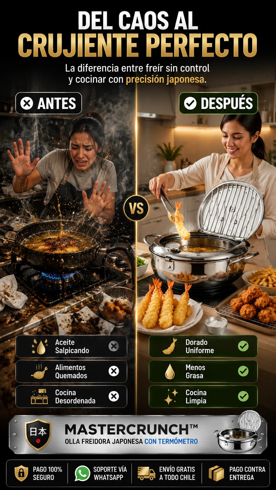 MasterCrunch™ – El secreto japonés para frituras perfectas y crujientes.
