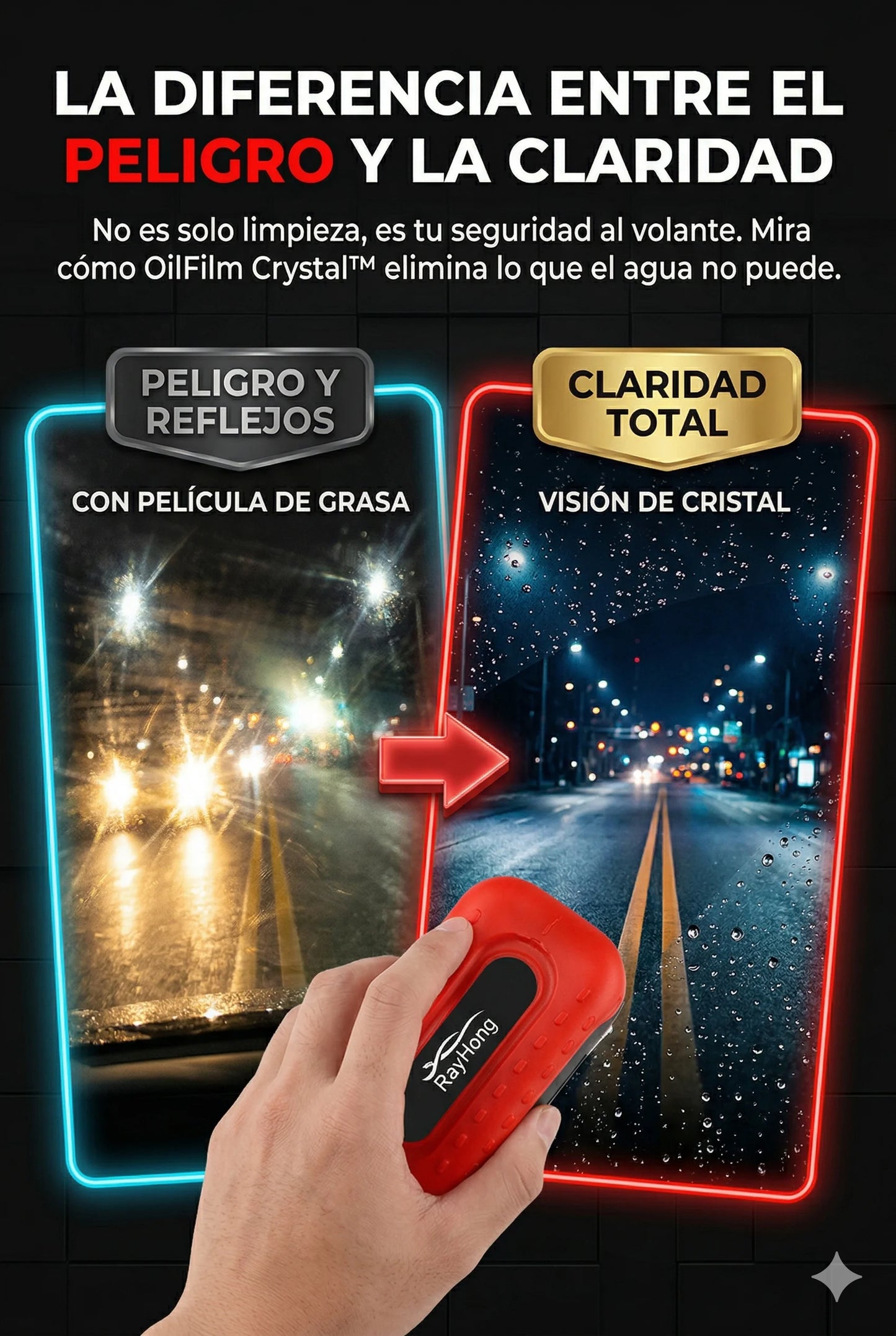 OFERTA 2X1-Esponja OilFilm Crystal™:Seguridad total con cristales siempre invisibles y limpios.