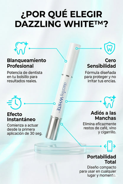 Lápiz Blanqueador Dazzling White™: Sonrisa de impacto en solo 7 días.