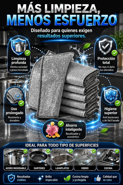UltraScrub PRO™ Limpieza profunda e higiénica para tus ollas. Paga 1 y Lleva 10