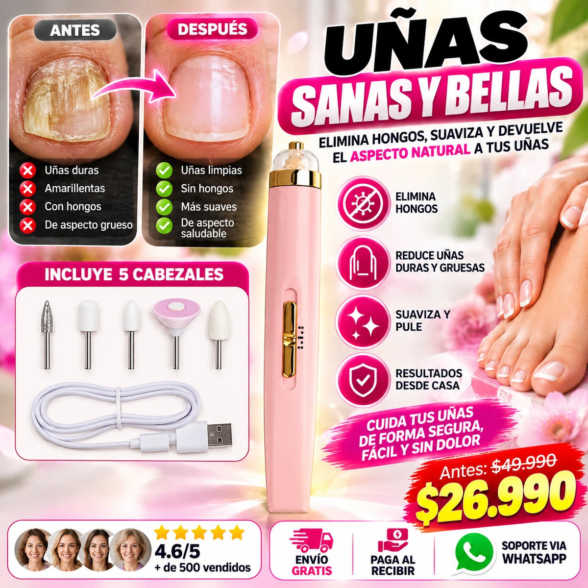 Podocare Pro™ – El secreto para rebajar uñas gruesas y amarillentas fácilmente.