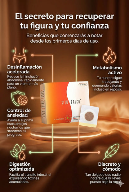 OFERTA 2X1 Slim Patch™: Quema grasa rebelde con tecnología transdérmica. 30 parches por caja