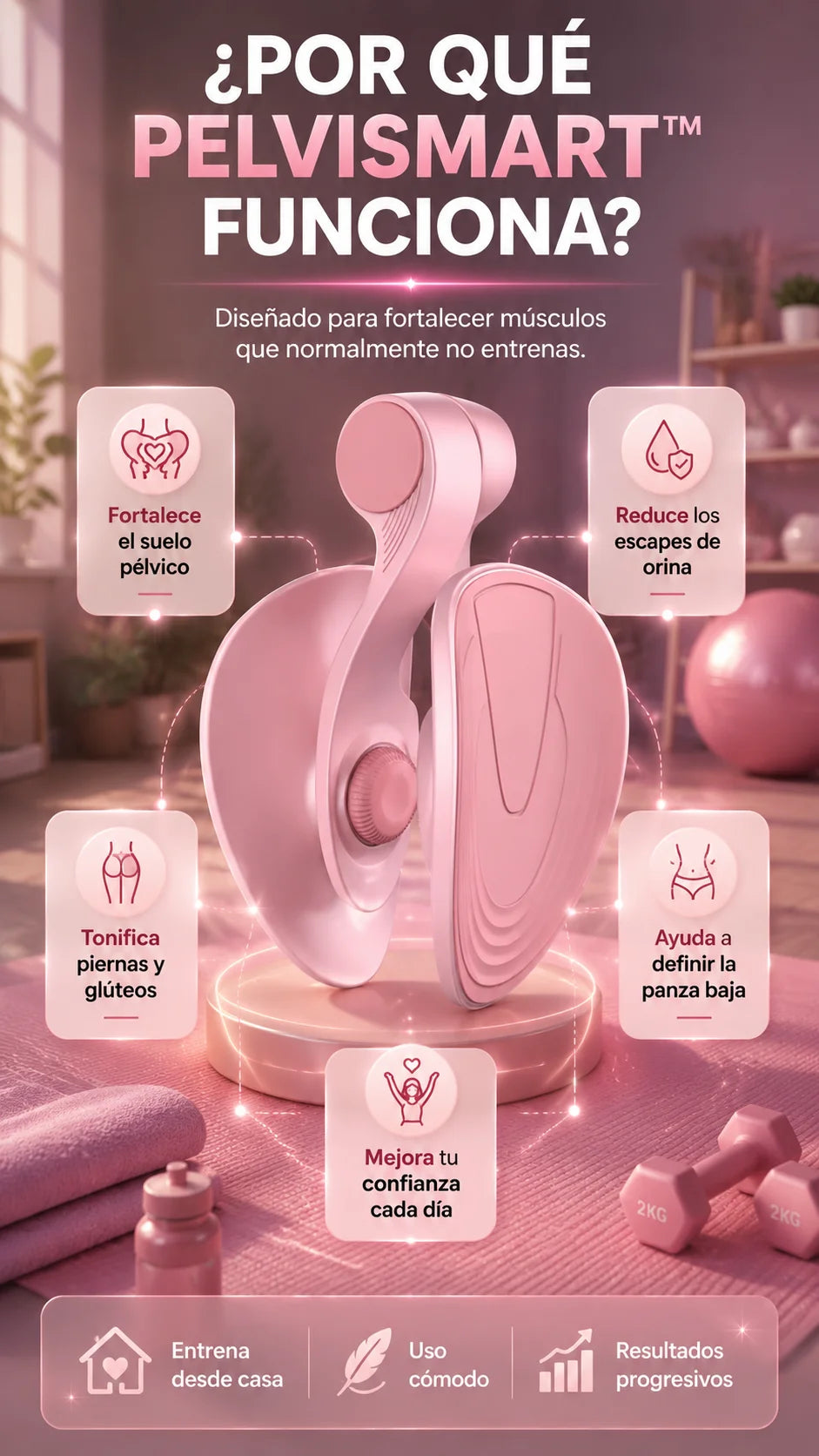 PelviSmart™ Tu secreto para un abdomen plano y dile adiós a los goteos