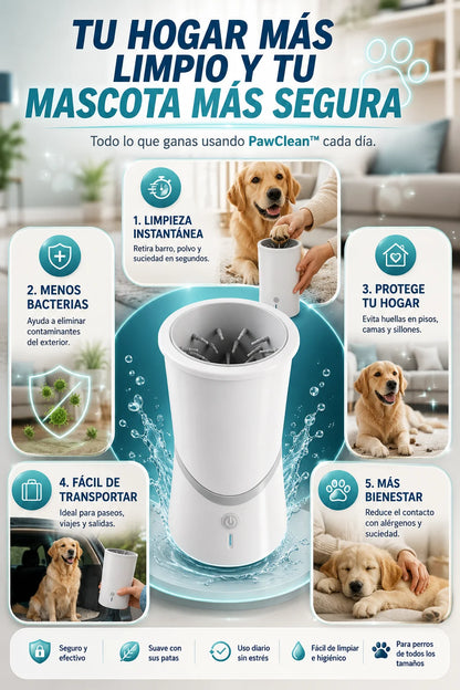 PawClean™ Patitas limpias y desinfectadas en segundos.