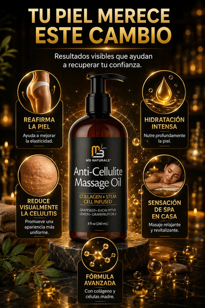 Aceite M3 Naturals™ Secreto reafirmante avanzado con colágeno y células madre.