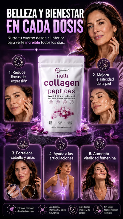 Collagen Peptides™ (450 grs): Piel radiante y articulaciones fuertes de inmediato.