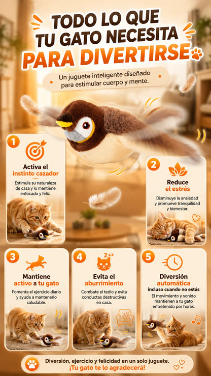 KittyFly™ El ave interactiva favorita de los gatos