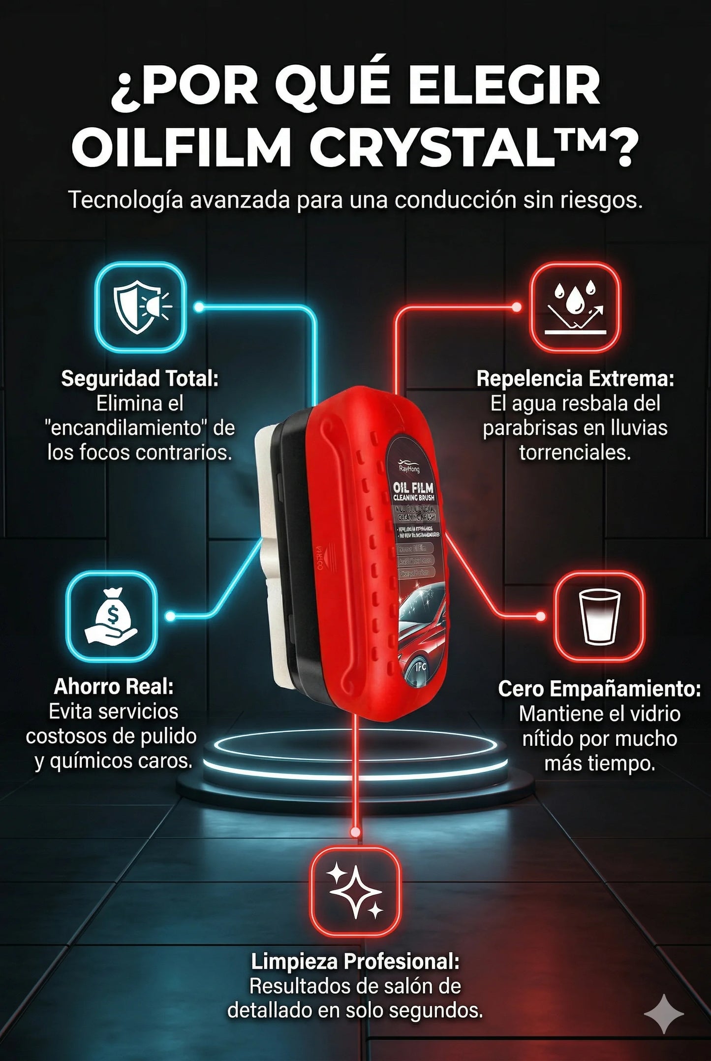 OFERTA 2X1-Esponja OilFilm Crystal™:Seguridad total con cristales siempre invisibles y limpios.