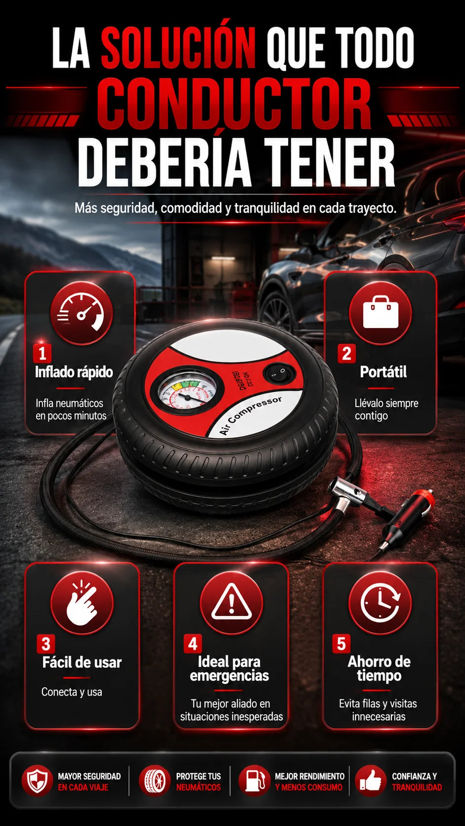 TurboAir™ Infla donde quieras, cuando quieras