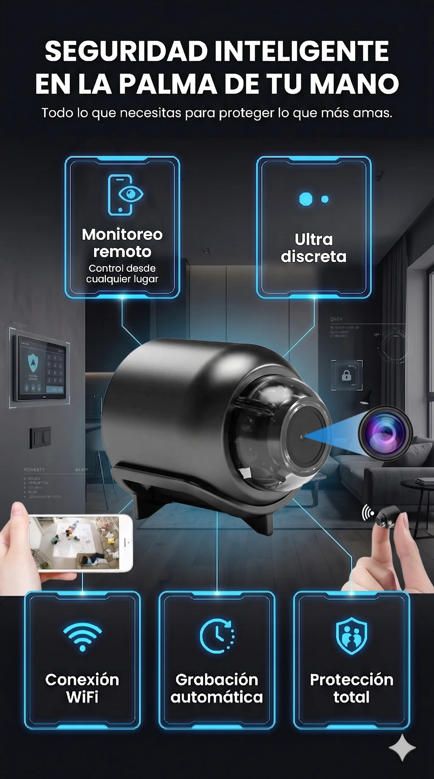 En Chile ocurren robos cada 5 minutos. Esta mini cámara lo registra todo. Es tan pequeña que solo tu sabrás donde esta. Grabara hasta el mas mínimo detalle