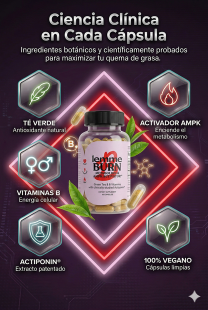 Lemme Burn™: Quema grasa clínicamente comprobada con Actiponin®.