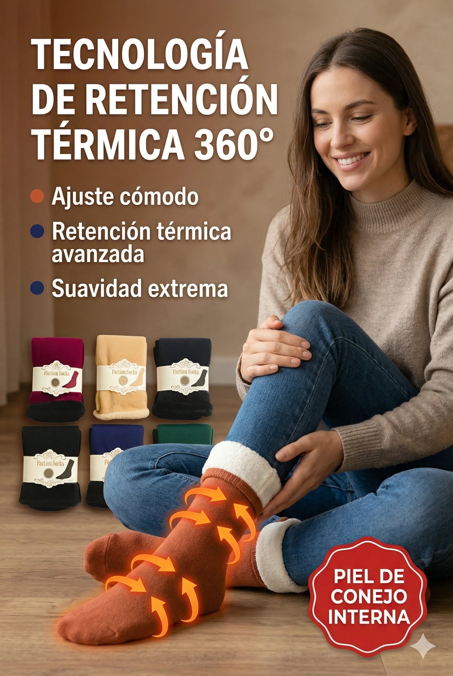 OFERTA Pack 12 Calcetines térmicos CalorTotal™-Olvidate del frío con su interior afelpado.