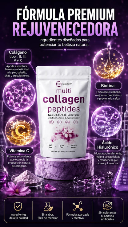 Collagen Peptides™ (450 grs): Piel radiante y articulaciones fuertes de inmediato.