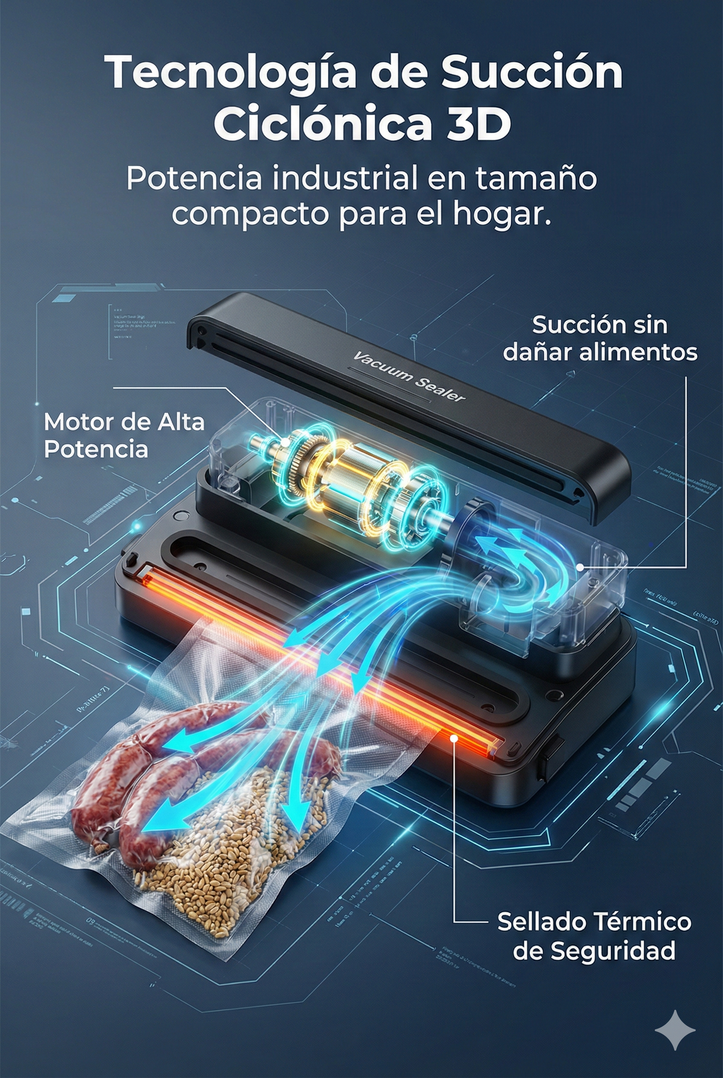 VacuumMaster™ Multiplica la vida de tus alimentos.