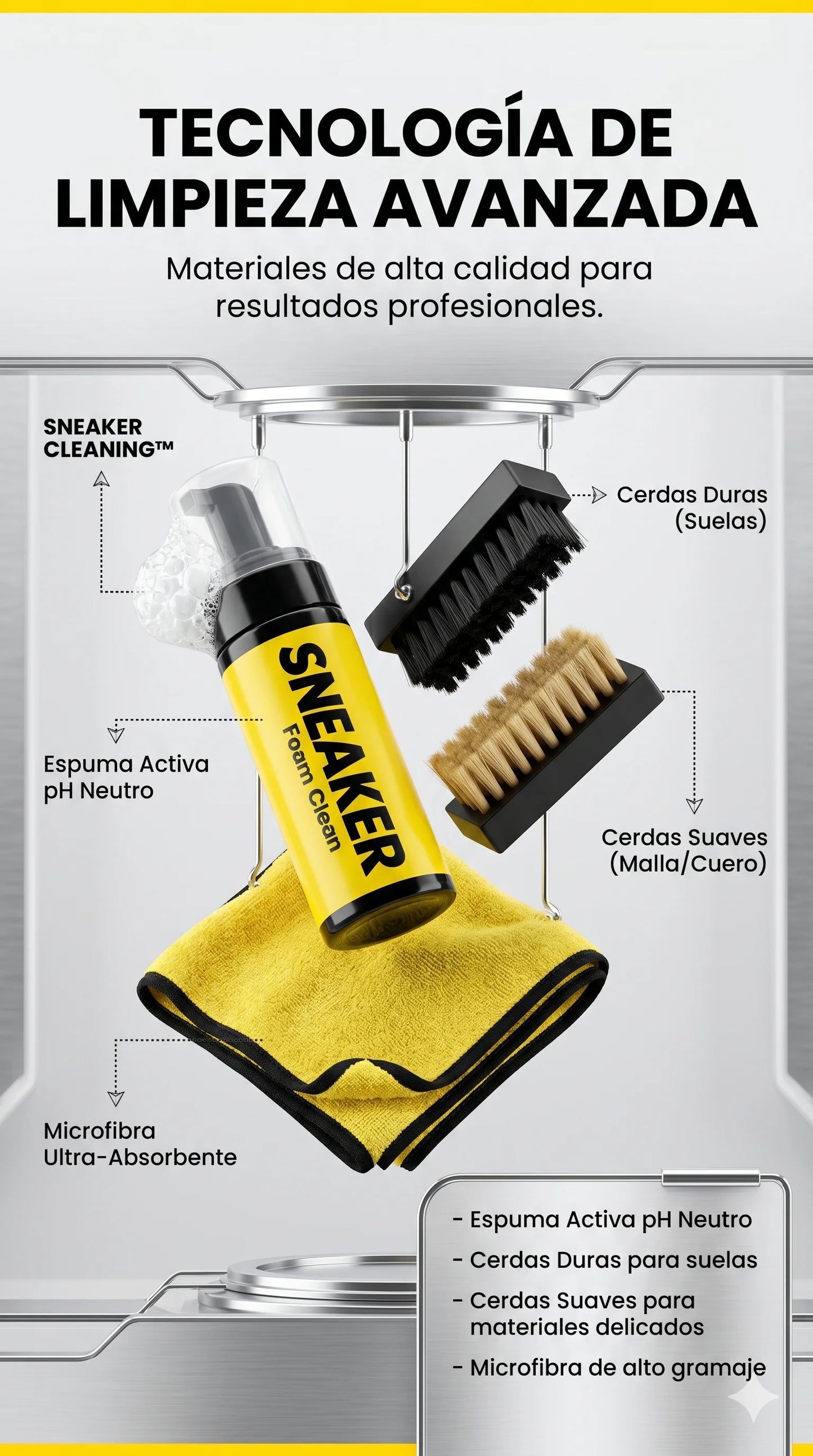 Kit SneakerPro™:Limpieza profesional para tu calzado favorito.
